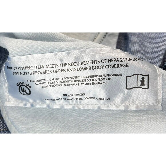 Carhartt Mens Flame Resistant Signature Denim Jean Relaxed Fit 40 X 32 Cat 2 NWT - Picture 10 of 10
